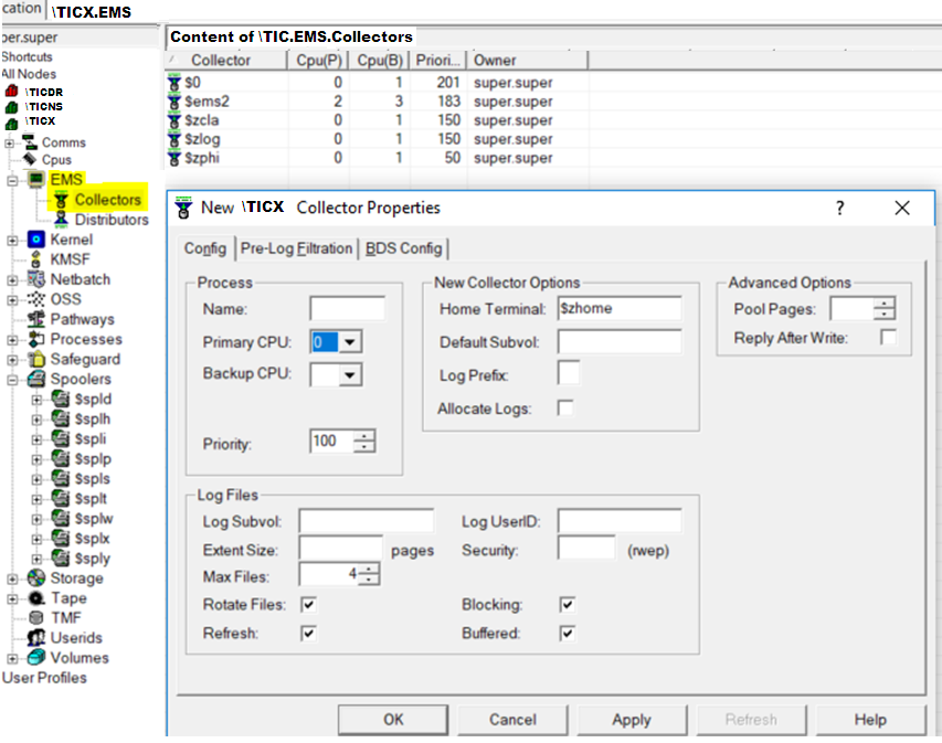 New Collector Configuration